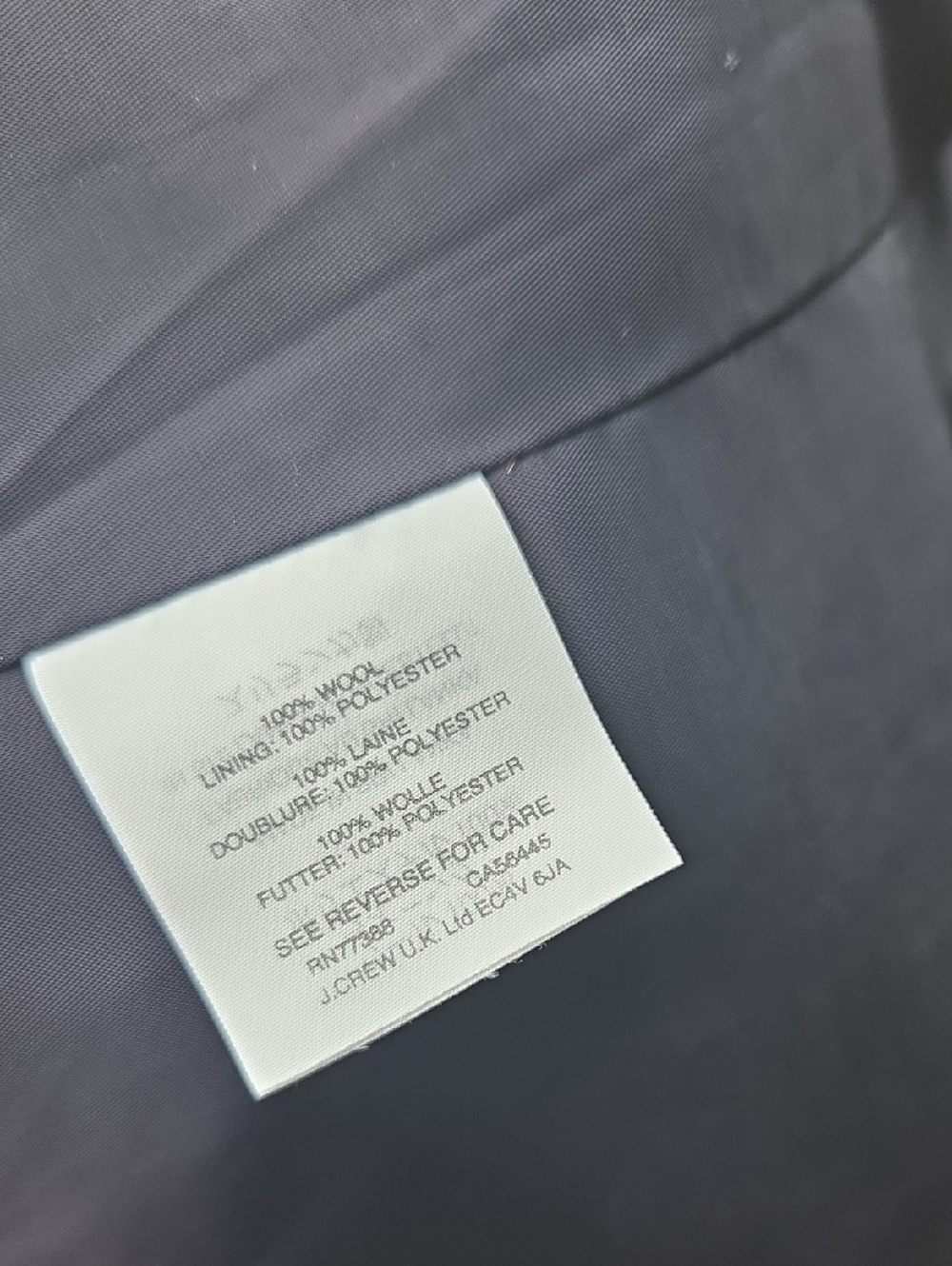 J. Crew Size 8 Reagent Houndstooth Tweed Blazer in Olive, Navy & Rust - Picture 6 of 9